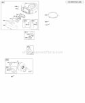 Air Cleaner Blower Housing Exhaust System Diagram and Parts List for 217702-0111-B1  Briggs and Stratton Engine